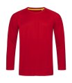 Heren Sportshirt Lange mouw Stedman ST8420 Crimson Red